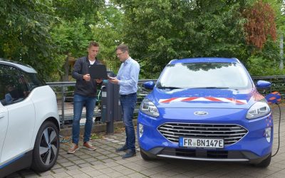 Erfolgreicher Praxistest für Elektromobilität durch Laden am Arbeitsplatz